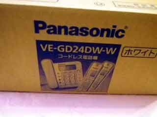 コードレス電話機　パナソニックのVE-GD24DWの外箱